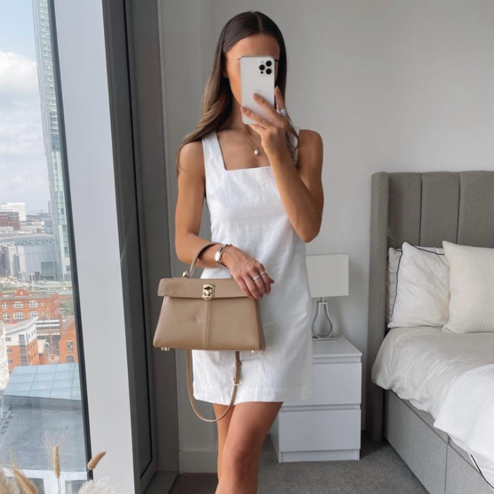 Abercrombie NWT White Linen Mini Dress